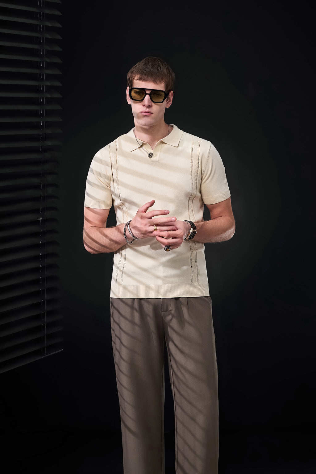 LuxeKnit Polo IVORY