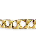 Curb Solid White/Yellow/Rose Gold Handmade Bracelet , 11mm, 6.5-10 Inch