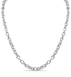Fancy Rolo Solid White/Yellow/Rose Gold Handmade Necklace , 6mm, 16-30 Inch