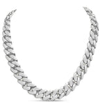Miami Cuban Solid White/Yellow/Rose Gold Handmade Necklace , 16mm, 16-30 Inch