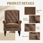 Modern Accent Armchair With Sturdy Wood Legs