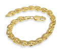 Infinity Solid White/Yellow/Rose Gold Handmade Bracelet , 7mm, 6.5-10 Inch