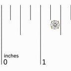 14K Gold Round Lab Grown Diamond Solitaire Stud Earrings with Push Backs