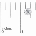 14K Gold Round Lab Grown Diamond Solitaire Stud Earrings with Push Backs