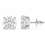 IGI Certified 14K Gold Lab Grown Diamond Solitaire Stud Earrings