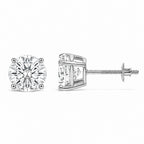 IGI Certified 14K Gold Lab Grown Diamond Solitaire Stud Earrings