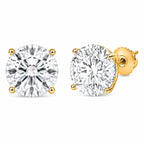 IGI Certified 14K Gold Lab Grown Diamond Solitaire Stud Earrings
