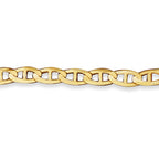 Anchor Mariner Solid White/Yellow/Rose Gold Handmade Necklace , 6mm, 16-30 Inch