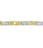 Tiger Eye & Bar Solid White/Yellow/Rose Gold Handmade Bracelet , 11mm, 6.5-10 Inch