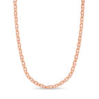 Anchor Mariner Solid White/Yellow/Rose Gold Handmade Necklace , 6mm, 16-30 Inch