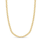 Anchor Mariner Solid White/Yellow/Rose Gold Handmade Necklace , 6mm, 16-30 Inch