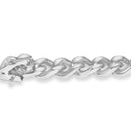Curb Solid White/Yellow/Rose Gold Handmade Bracelet , 8mm, 6.5-10 Inch