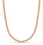 Curb Solid White/Yellow/Rose Gold Handmade Necklace , 8mm, 16-30 Inch