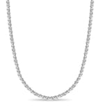 Curb Solid White/Yellow/Rose Gold Handmade Necklace , 8mm, 16-30 Inch