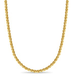 Curb Solid White/Yellow/Rose Gold Handmade Necklace , 8mm, 16-30 Inch