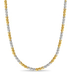 Curb Solid White/Yellow/Rose Gold Handmade Necklace , 8mm, 16-30 Inch