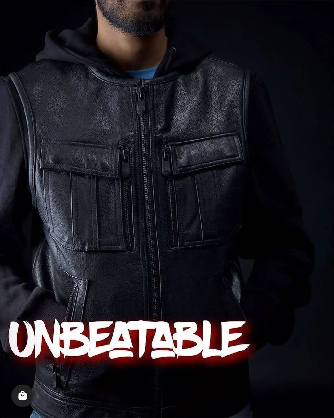 Unbeatable Men's Motorcycle Leather Vest