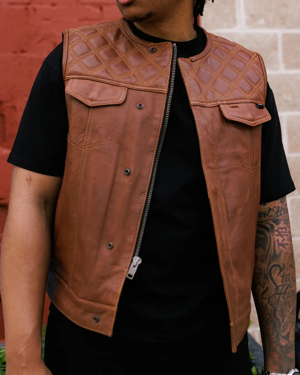 Dust Devil Men's Motorcycle Leather Vest (limited edition)