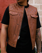 Dust Devil Men's Motorcycle Leather Vest (limited edition)