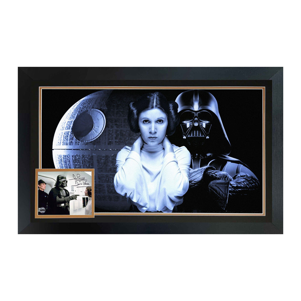 David Prowse // Signed Princess Leia & Darth Vader // Framed Display