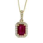 1.25ct Ruby Diamond Fashion Pendants 14KT Yellow Gold
