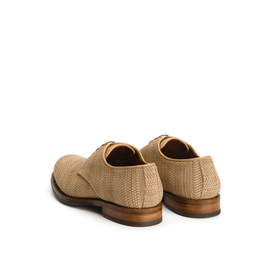 Vance Woven Leather Derby // Dark Tan