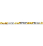 Anchor Mariner Solid White/Yellow/Rose Gold Handmade Bracelet , 5mm, 6.5-10 Inch