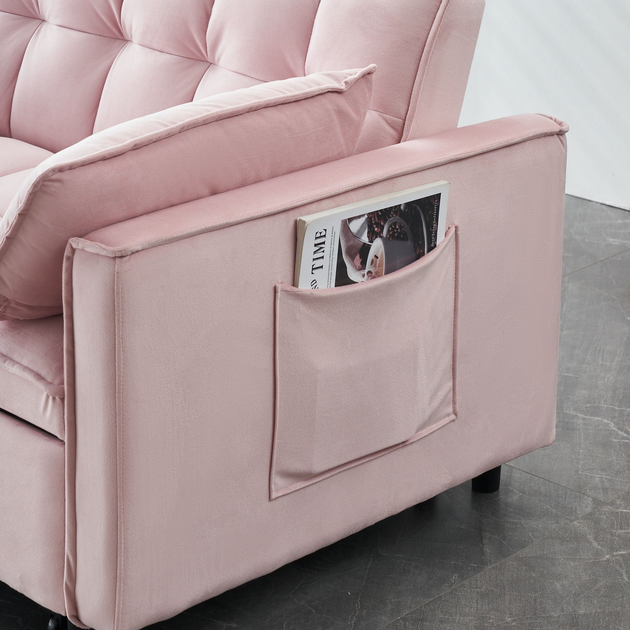 Sofa Bed With Pockets, 3 In 1 Convertible