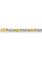 Fancy Rolo Solid White/Yellow/Rose Gold Handmade Necklace , 11mm, 16-30 Inch