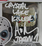 Ari Lehman Signed/Insc Funko Pop! #01 "Friday the 13th" Signed White JSA 190718