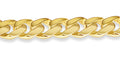 Curb Solid White/Yellow/Rose Gold Handmade Bracelet , 11mm, 6.5-10 Inch