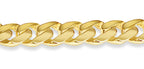 Curb Solid White/Yellow/Rose Gold Handmade Bracelet , 11mm, 6.5-10 Inch