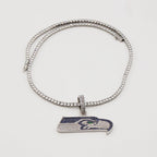 Seattle Seahawks Zircon Pendant Necklace – Game Day & Holiday Gift for Sports Fans