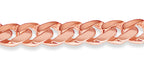 Curb Solid White/Yellow/Rose Gold Handmade Bracelet , 11mm, 6.5-10 Inch