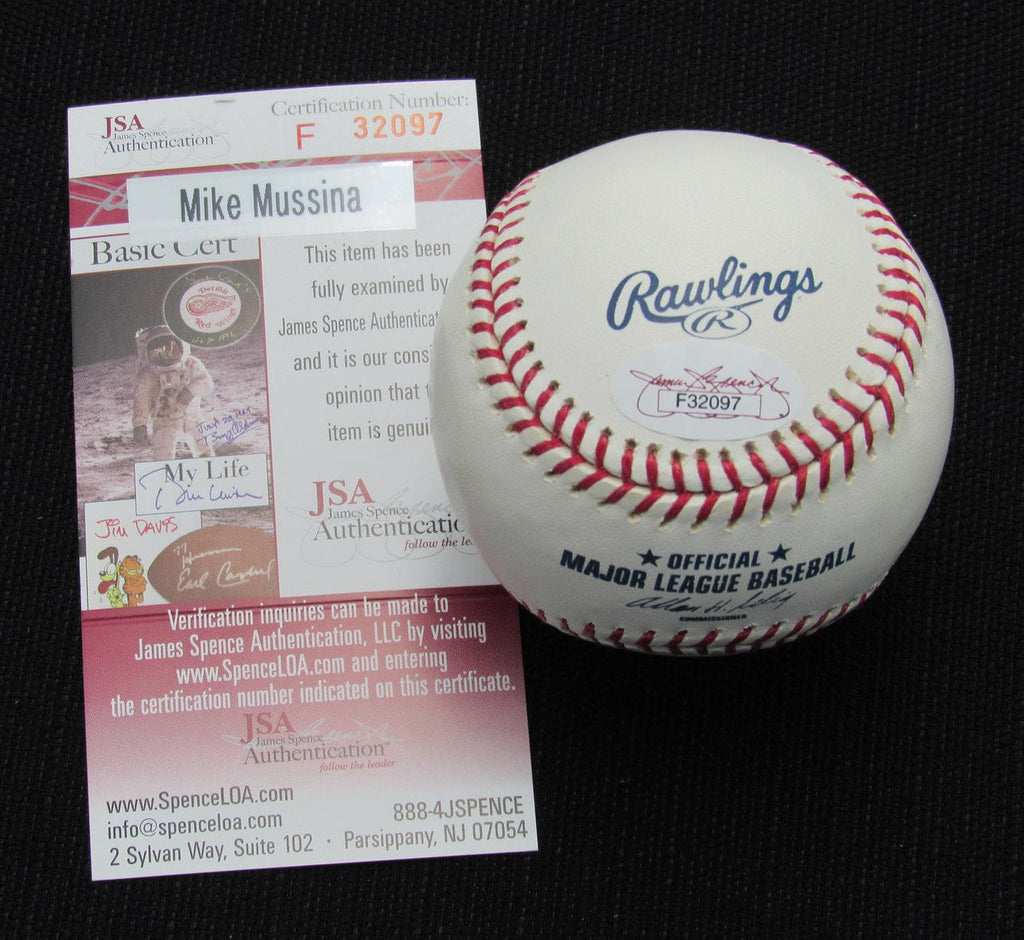 Mike Mussina Signed/Auto Yankees 100th OML Baseball JSA  186794