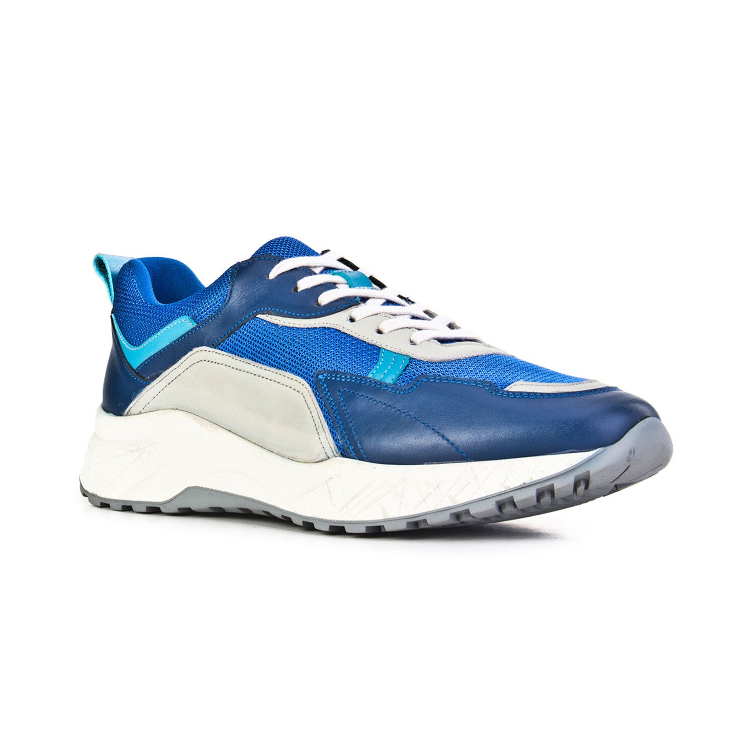 Steven Genuine Leather Sneakers // Blue