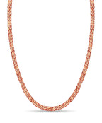 Curb Solid White/Yellow/Rose Gold Handmade Necklace , 8mm, 16-30 Inch