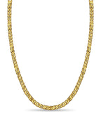 Curb Solid White/Yellow/Rose Gold Handmade Necklace , 8mm, 16-30 Inch