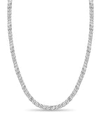 Curb Solid White/Yellow/Rose Gold Handmade Necklace , 8mm, 16-30 Inch