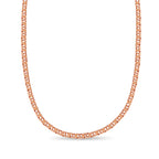 Mariner Solid White/Yellow/Rose Gold Handmade Necklace , 7mm, 16-30 Inch