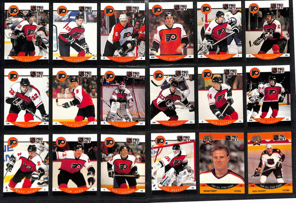 Lot of 7 Philadelphia Flyers Complete Team Sets Plus Lindros Cards 189215