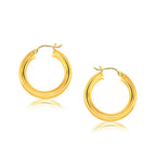14k Yellow Gold Polished Hoop Earrings (30 mm)