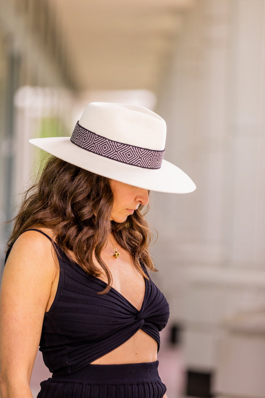 Speckled White Western Hat