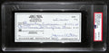 Johnny Unitas HOF Signed/Auto 2000 Bank Check Colts PSA/DNA GEM MT 10 189589