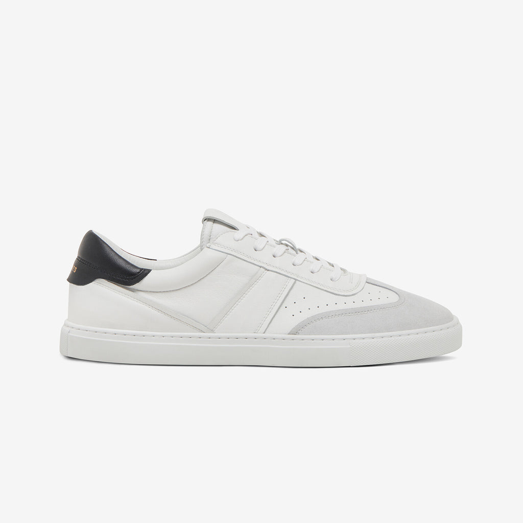 Charlie Leather & Suede Sneakers // White