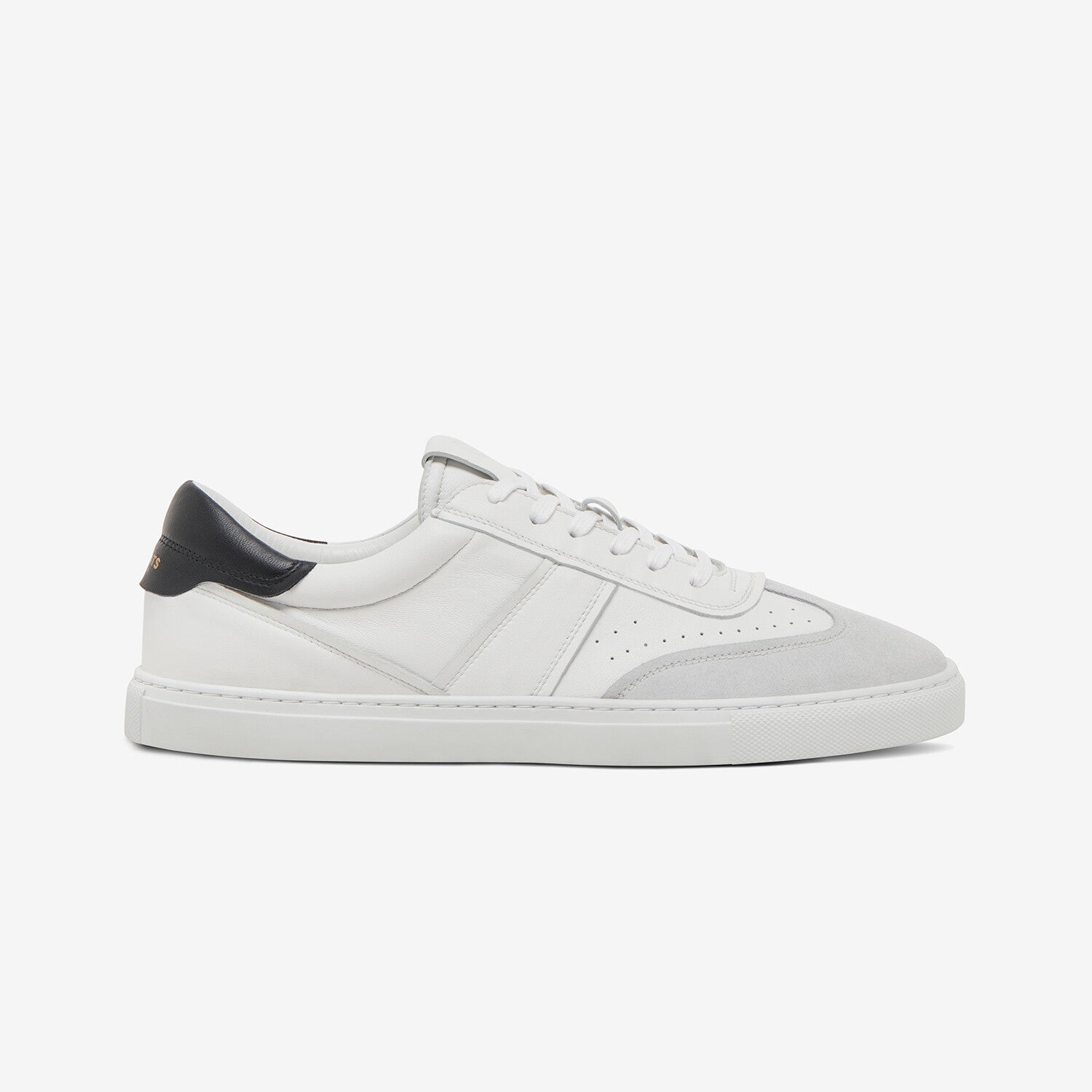 Charlie Leather & Suede Sneakers // White