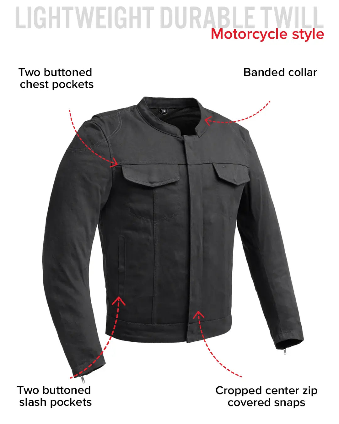 Desperado Men's Motorcycle Twill Jacket