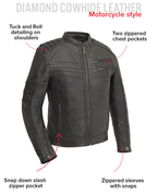 BiTurbo - Men's Leather Motorcycle Jacket