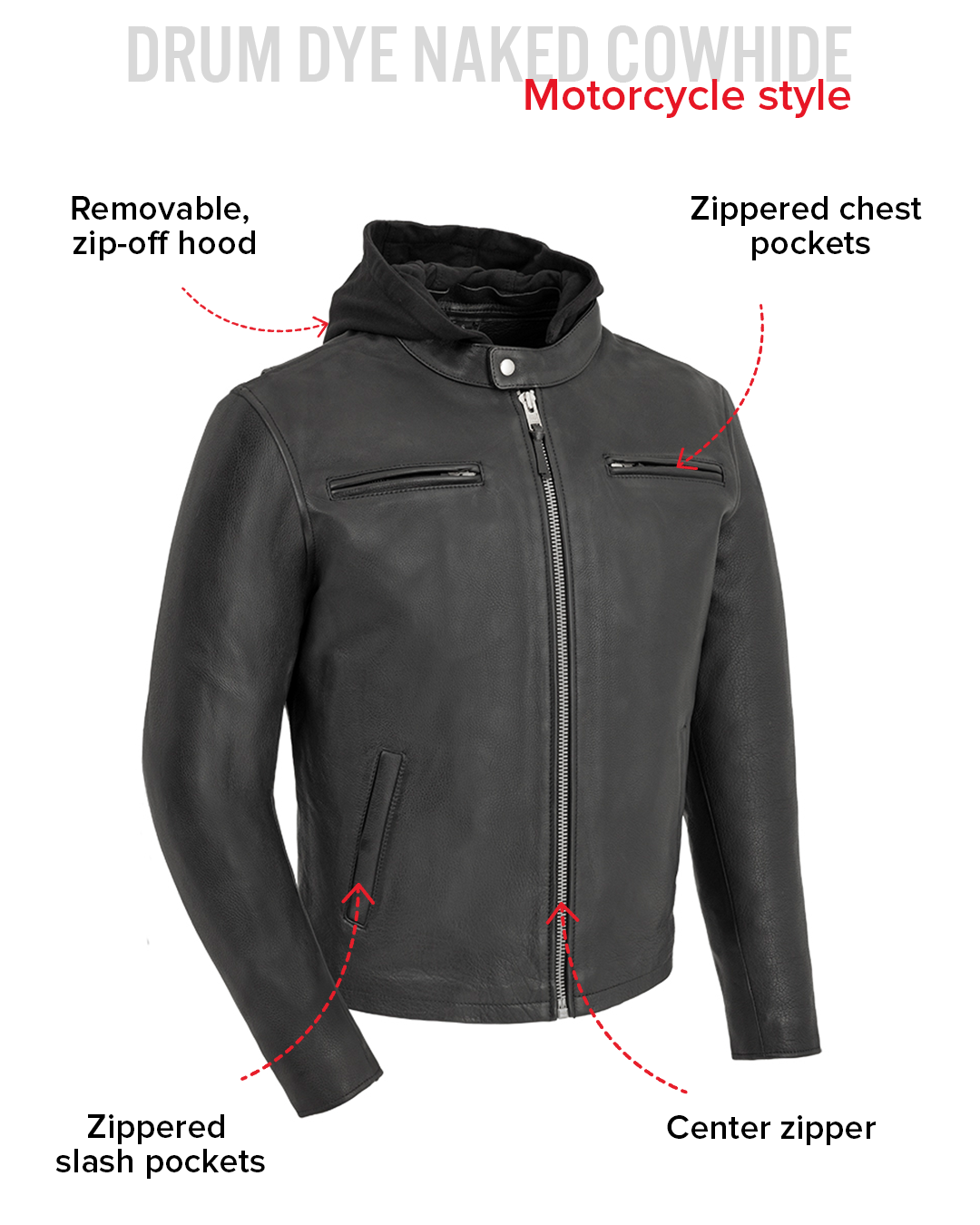 Street Cruiser Men's Motorcycle Leather Jacket