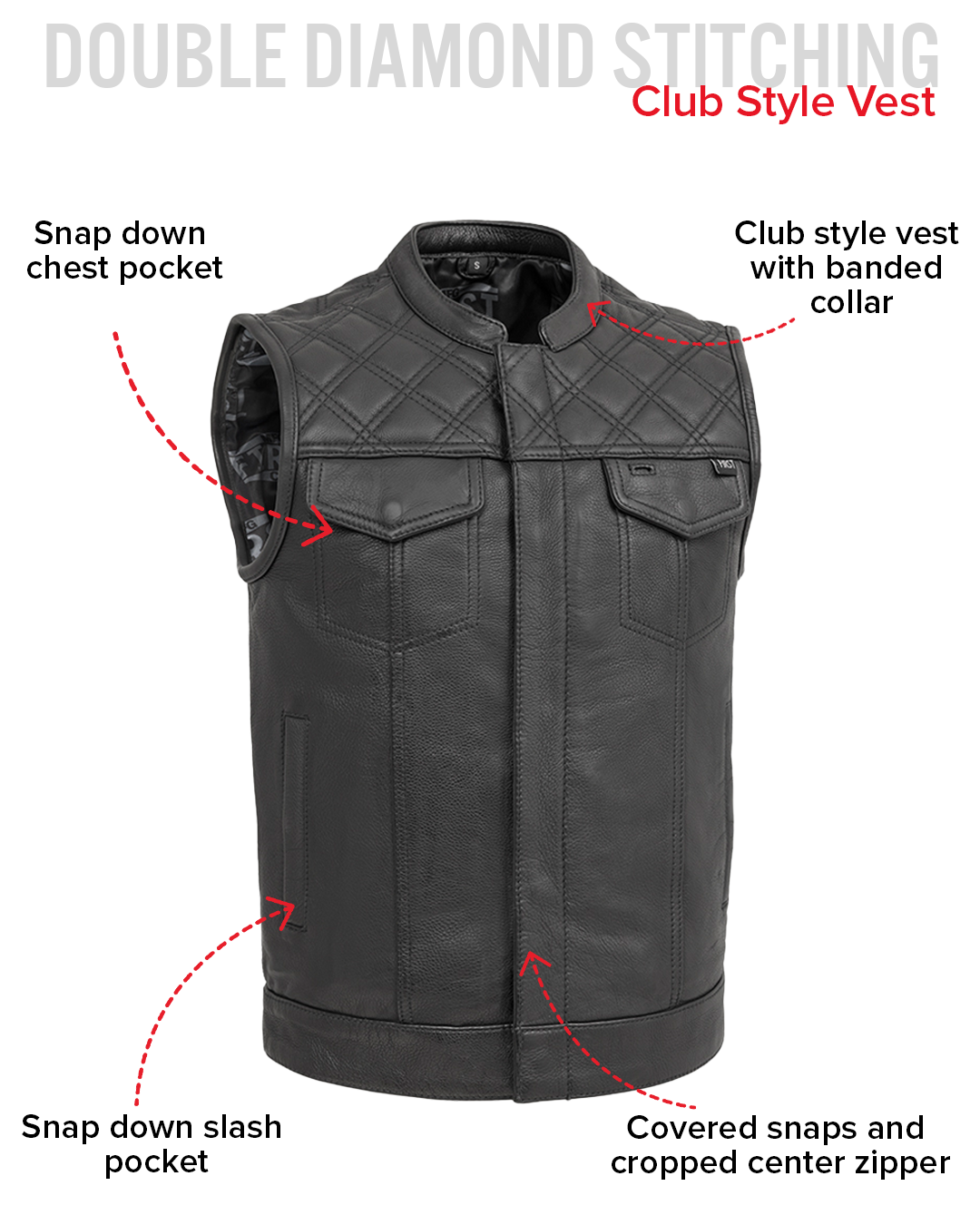 FMCo Men's Signature Leather Vest